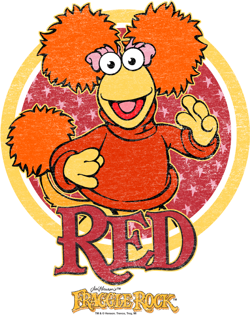Fraggle Rock Red Circle Men's Regular Fit T-shirt Clipart (850x1110), Png Download