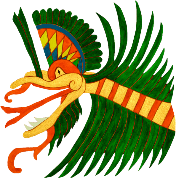Mayan Dragon Spirit Kukulcan Clipart (615x640), Png Download