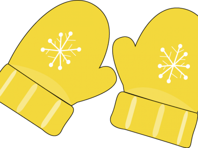 Yellow Clipart Mitten - Png Download (640x480), Png Download