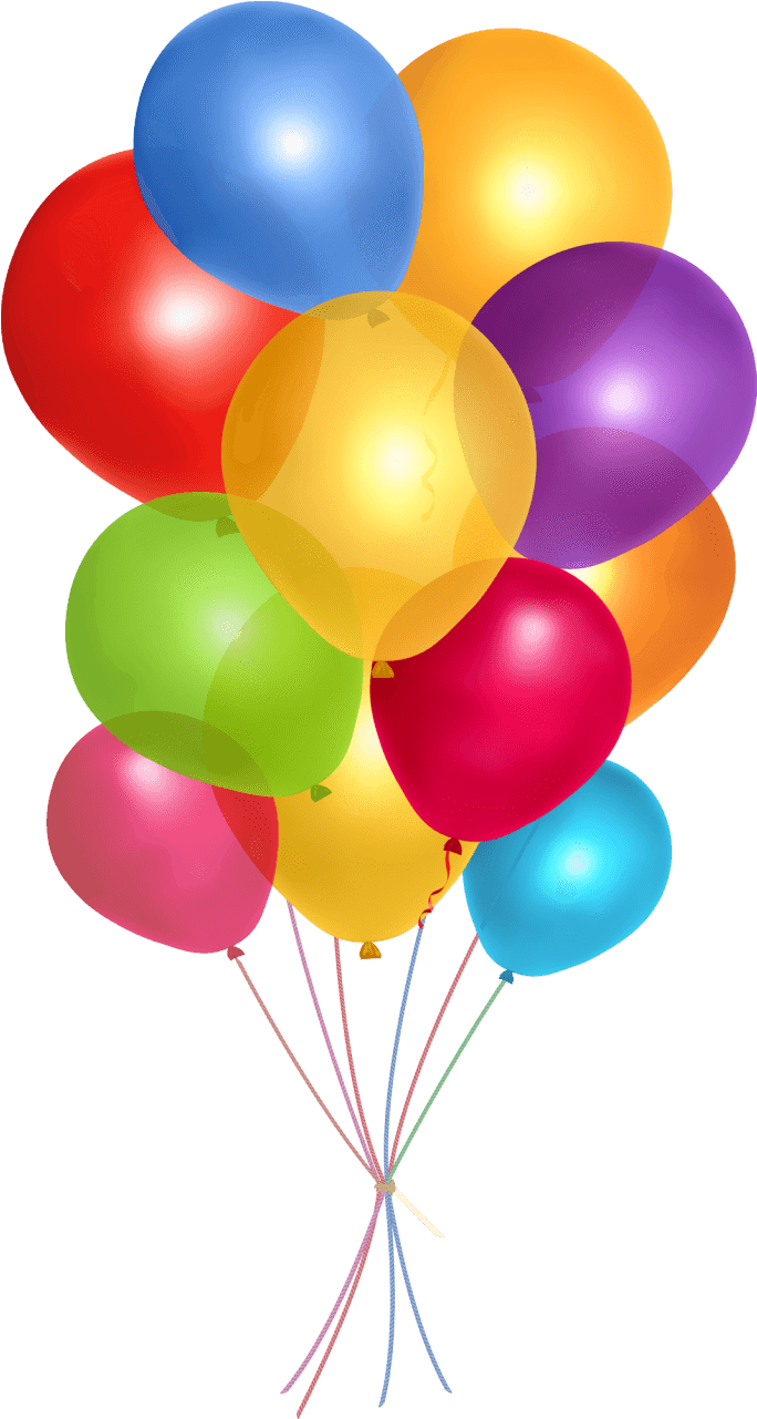 Clip Freeuse Download Clipart Bunch Of Balloons - Png Download (704x1296), Png Download
