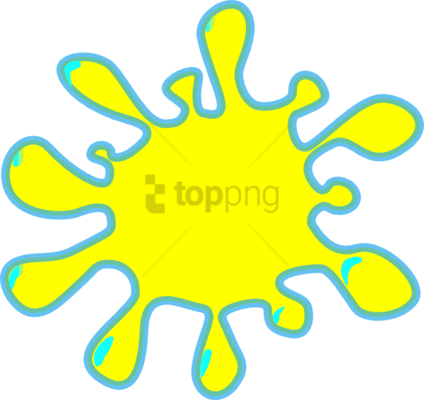 Yellow Splash Clip Art At Clker - Png Download (600x566), Png Download