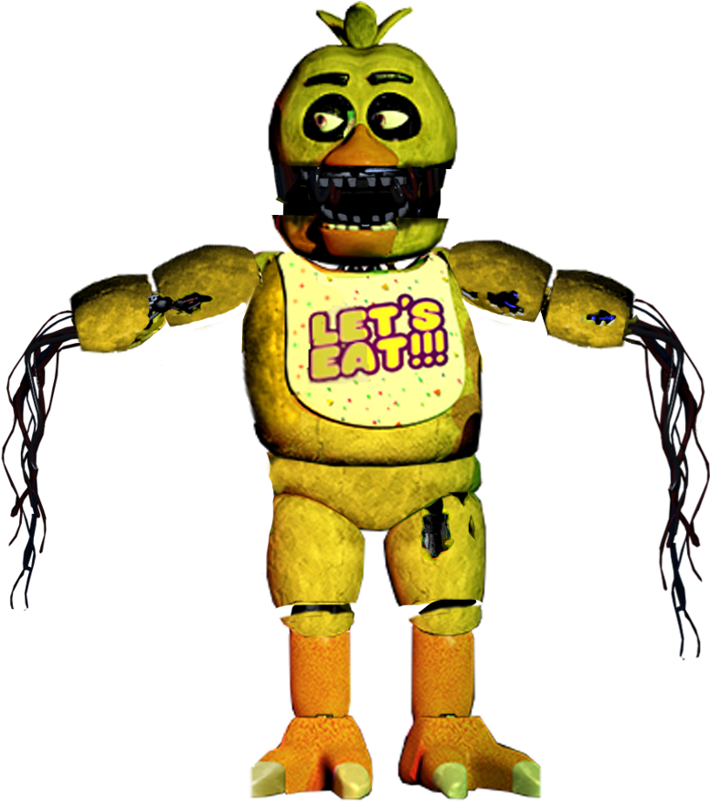 Clip Art Fnaf Clipart Withered Chica Nf68kci Kci Vac - Png Download (854x875), Png Download