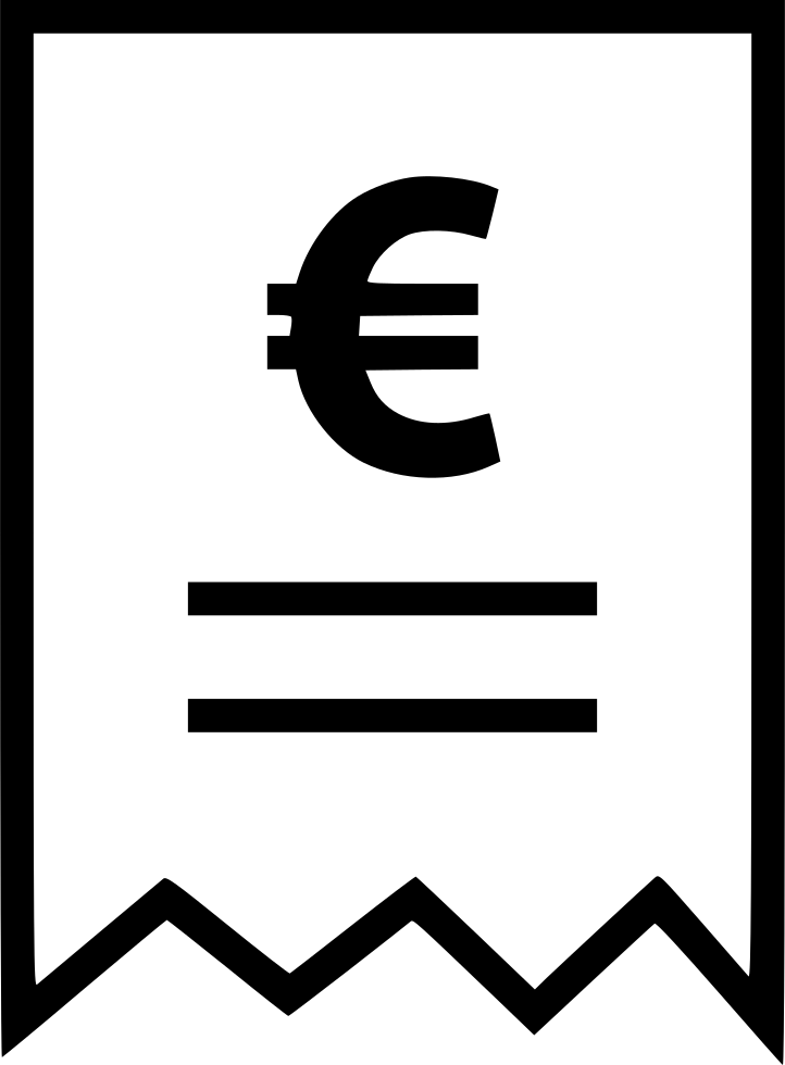 Euro Sign Note Receipt Comments Clipart (722x980), Png Download