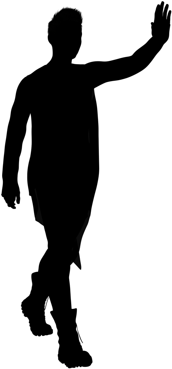 Silhouette Man Casual Clipart (678x1280), Png Download