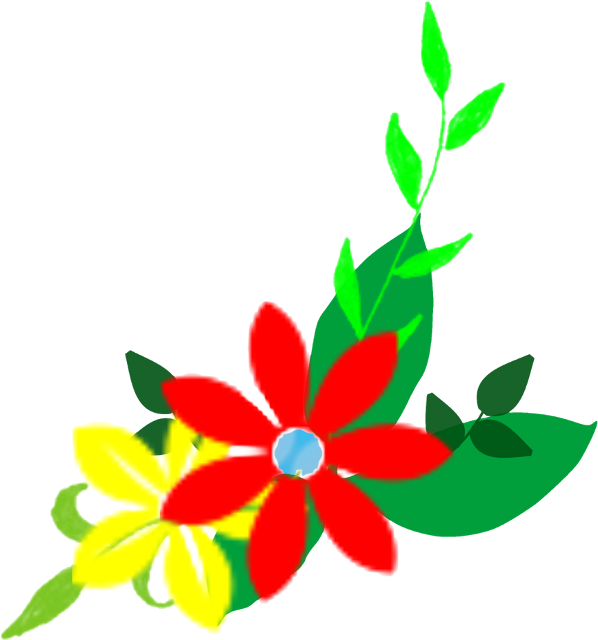 Floral Design Cartoon Flower Clip Art - Png Download (867x927), Png Download