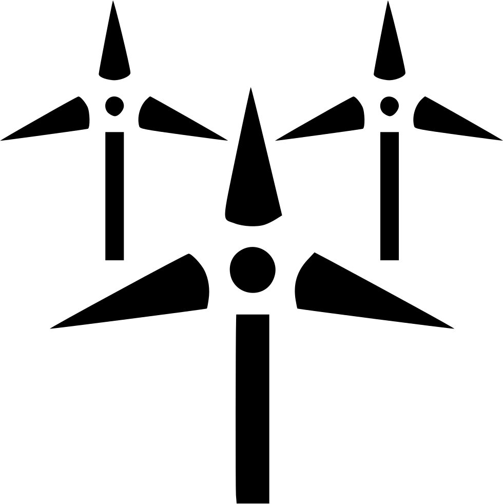 Multiple Windmills Png Icon Free Download File Clipart (980x982), Png Download