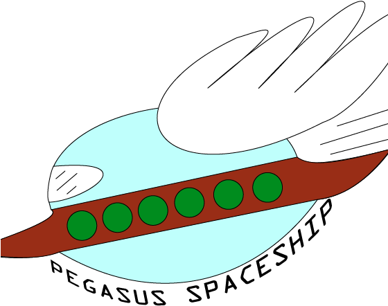 Pegasus Spaceship Clipart (559x559), Png Download