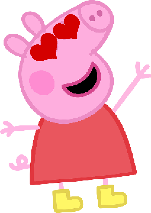 Peppa Pig Love Clipart (510x720), Png Download