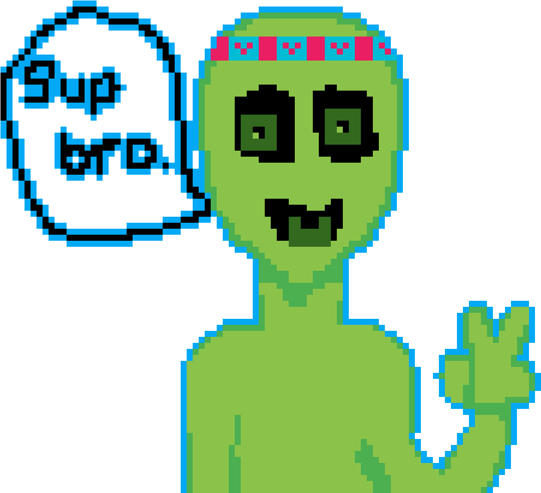 Hippy Alien - " Clipart (1200x1200), Png Download