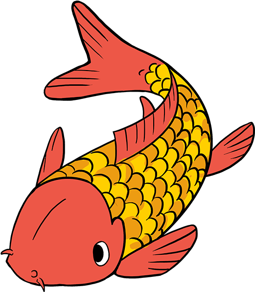 How To Draw Koi Fish Clipart (680x678), Png Download