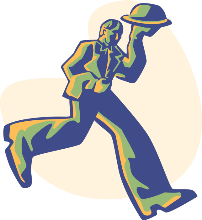 Vector Illustration Of Restaurant Maître D'hôtel Waiter Clipart (644x700), Png Download