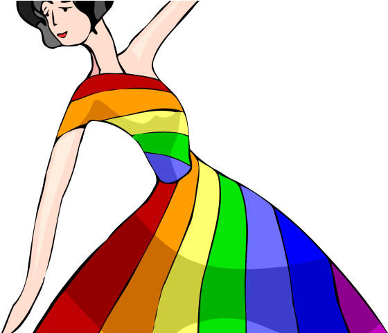 Blue Dress Clipart Rainbow - Png Download (640x480), Png Download