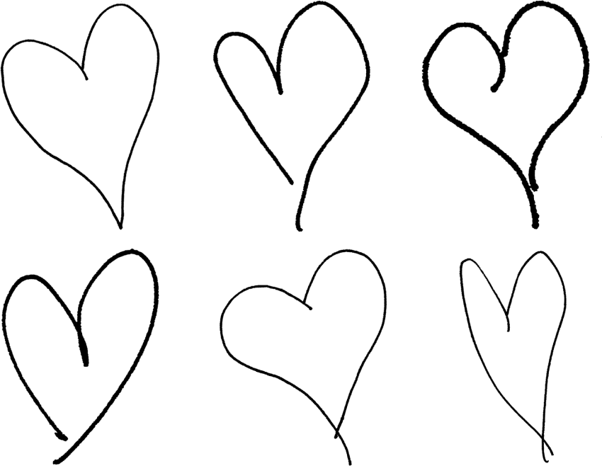 Free Png Download Hand Drawn Heart Png Images Background Clipart (850x658), Png Download