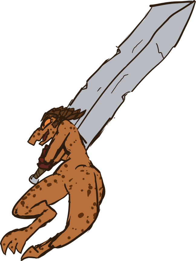 If You Give A Kobold An Ultra Greatsword Clipart (648x862), Png Download