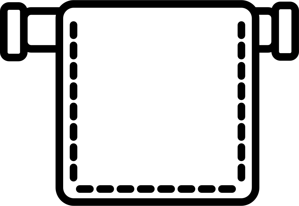 Towel Outline Comments Clipart (980x674), Png Download