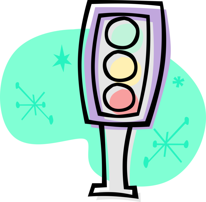 Vector Illustration Of Traffic Light Signals Or Stop Clipart (711x700), Png Download