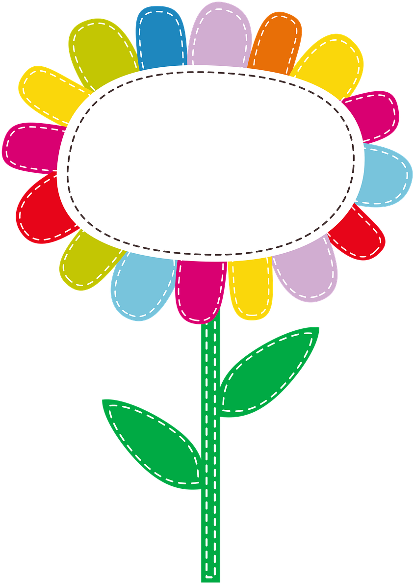 Flower Colors Leaves Clipart (1280x1280), Png Download