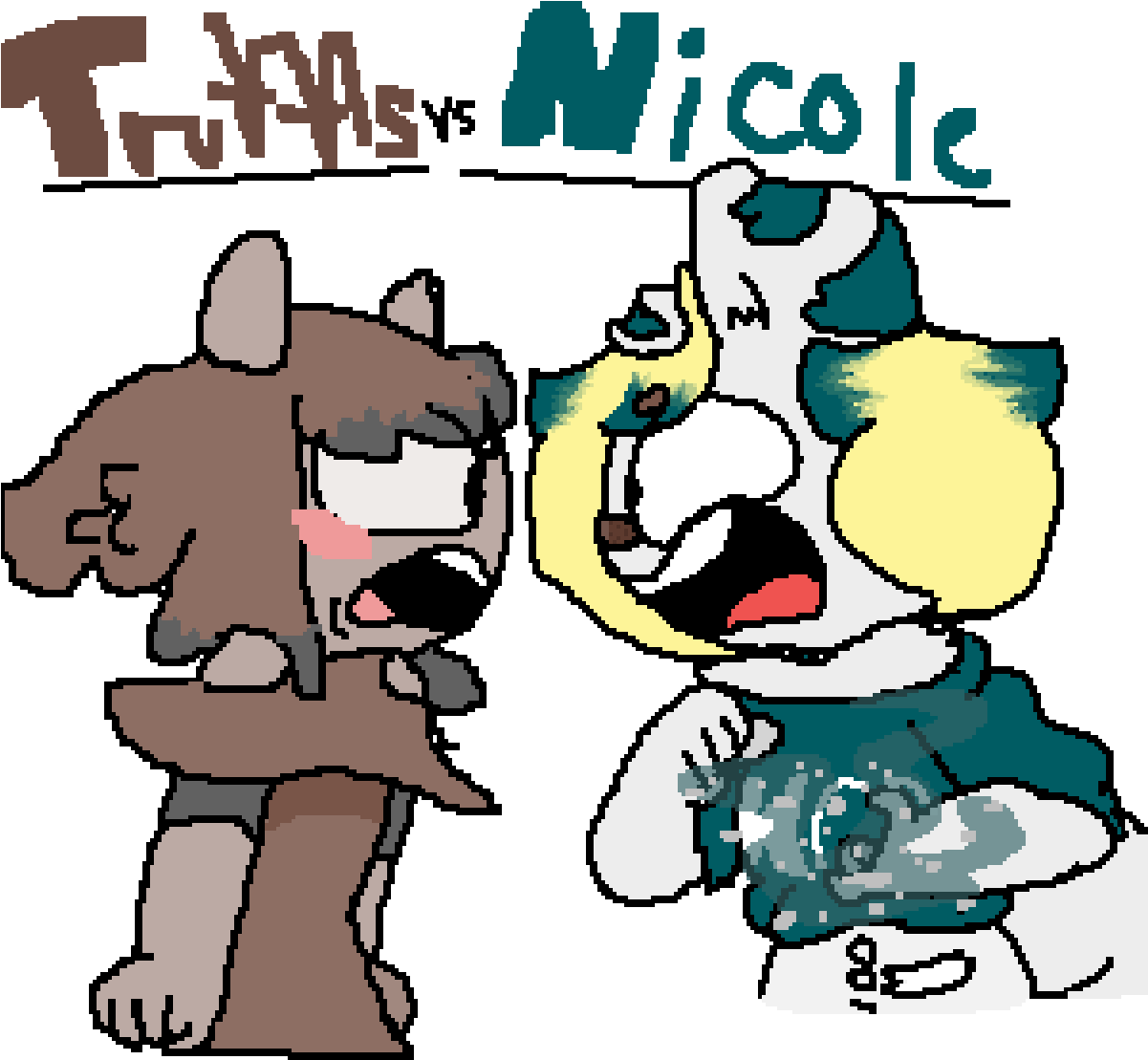 Truffles Vs Nicole Clipart (1200x1200), Png Download