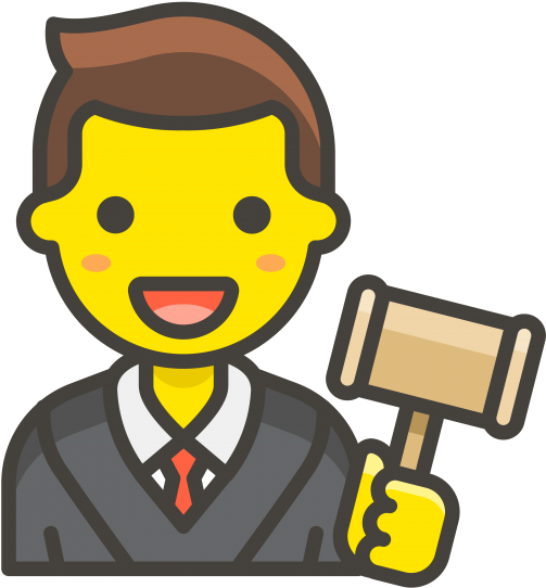 Man Judge Emoji Clipart (866x650), Png Download