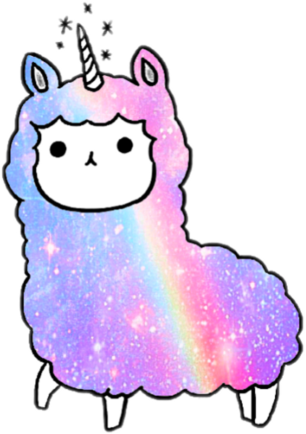 Alpaca Sticker Clipart (1024x1454), Png Download