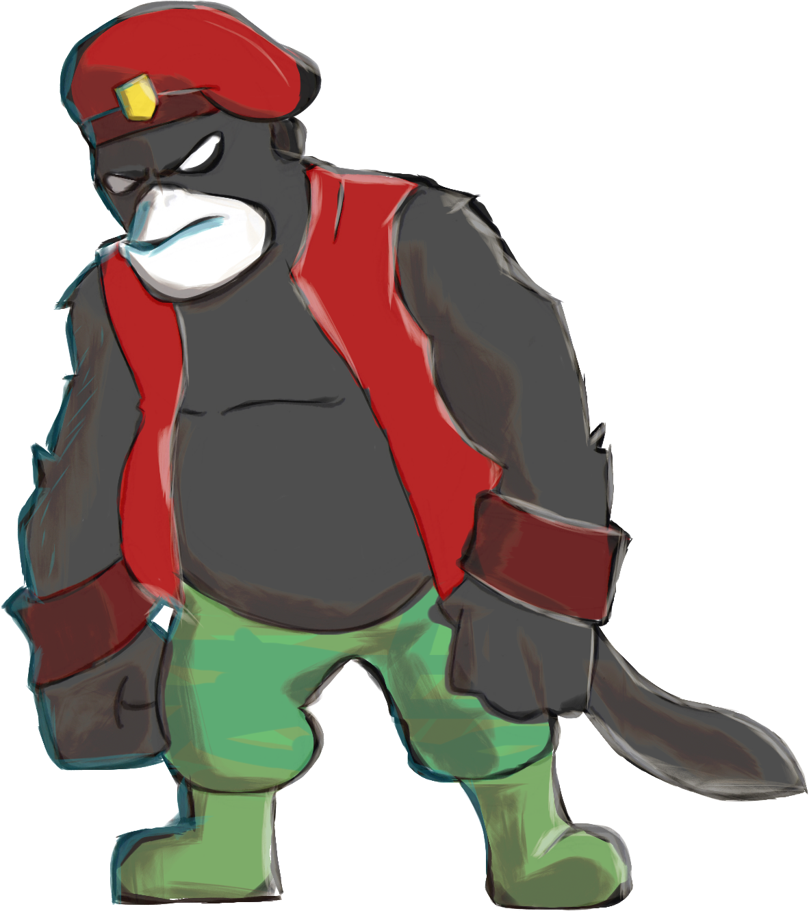 Gorilla Clipart Guerilla - Png Download (1242x1433), Png Download