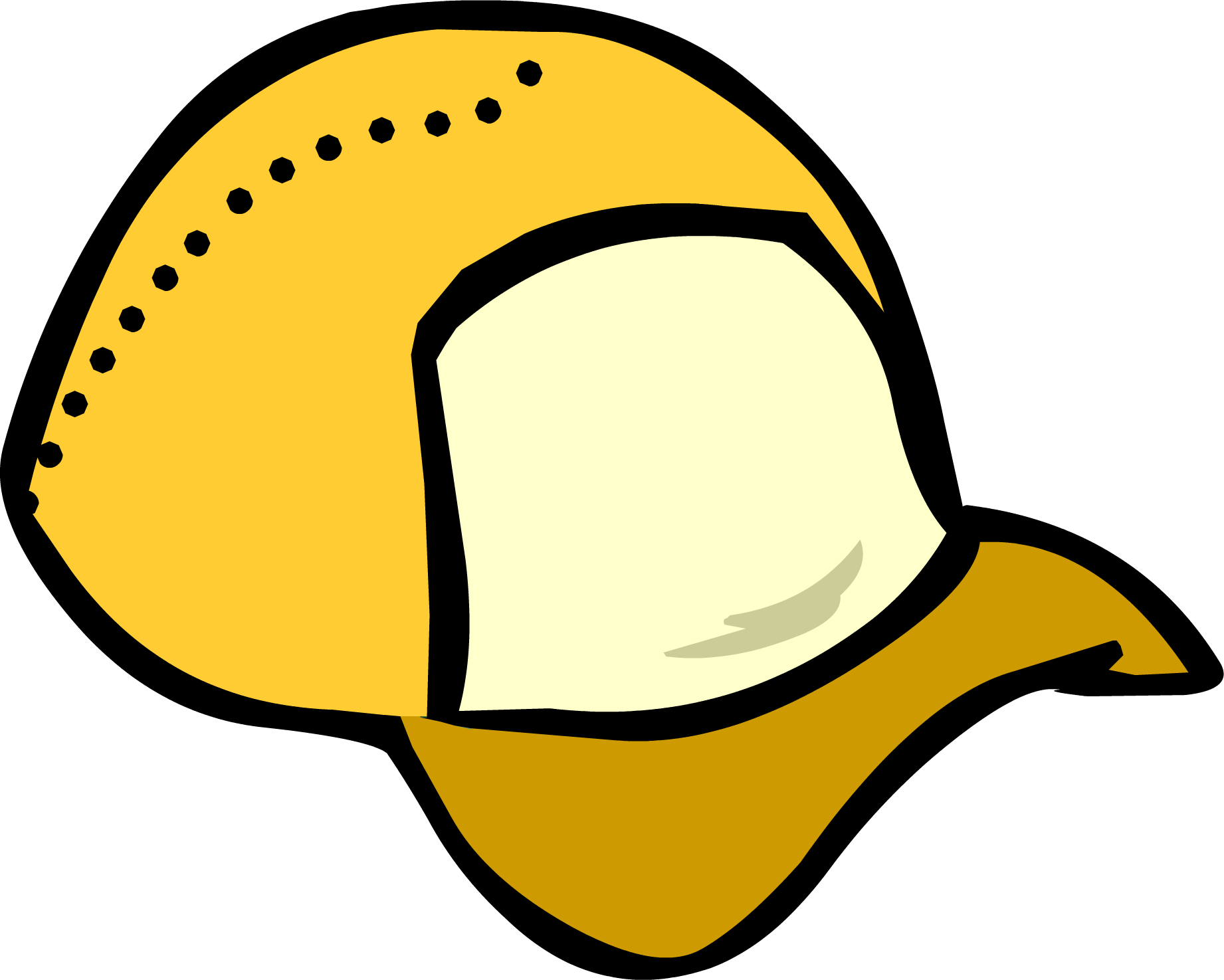 Yellow Ball Cap Clipart (1842x1475), Png Download