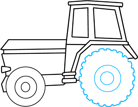 How To Draw Tractor Clipart (680x678), Png Download