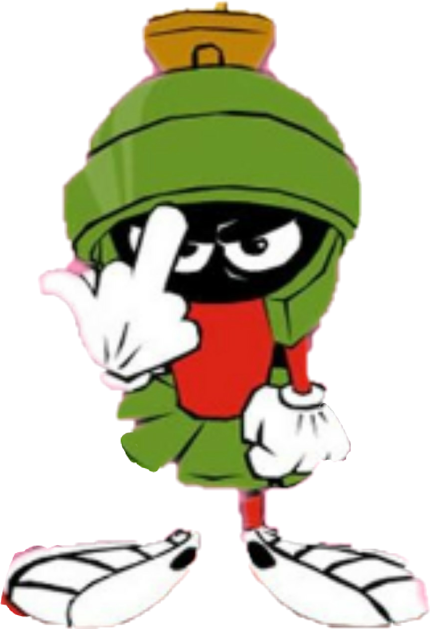 Paentae Marvin The Martian Cartoons Clipart (866x1267), Png Download