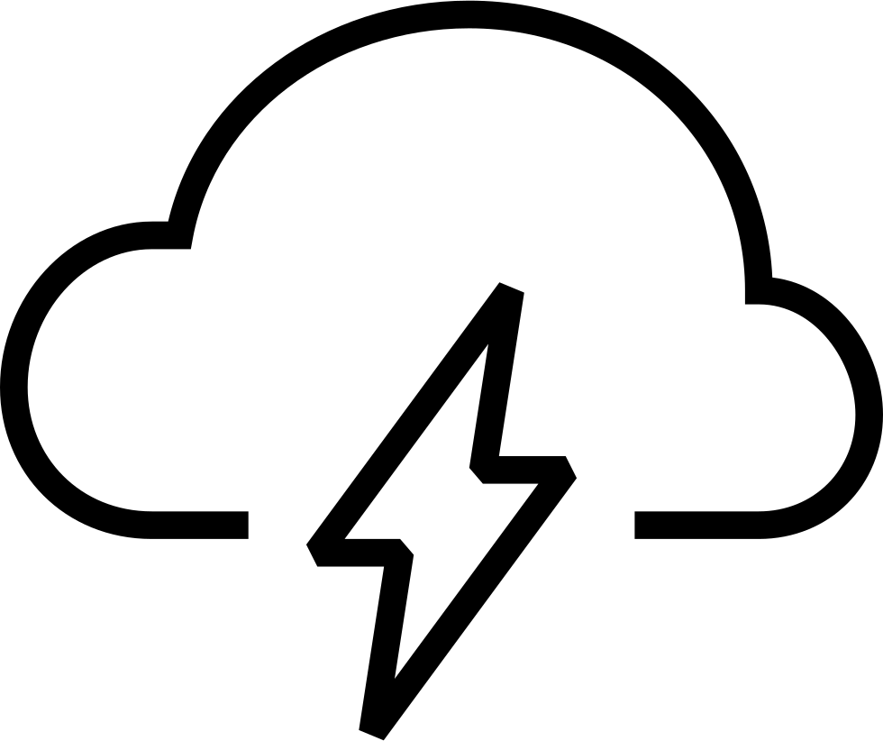 Weather Cloud Lightning Comments Clipart (980x822), Png Download