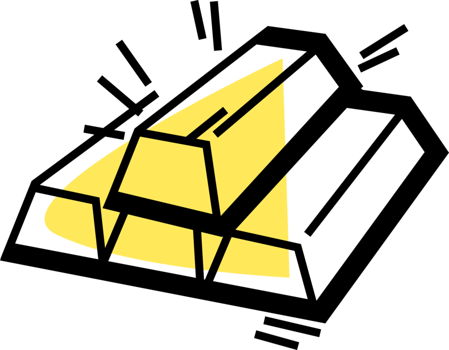 Vector Illustration Of Precious Metal Gold Bar, Gold Clipart (899x700), Png Download