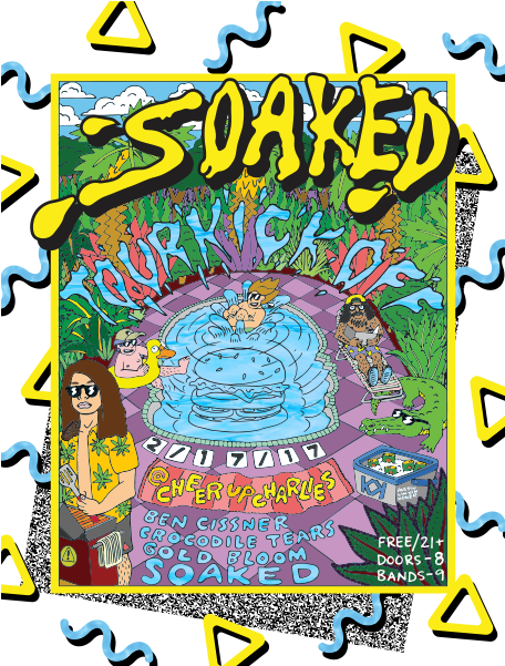 Soaked Tour Kick-off Poster Clipart (800x600), Png Download