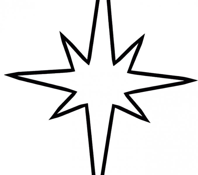 Star Coloring Book Coloring Pages Of Christmas Star Clipart (678x600), Png Download