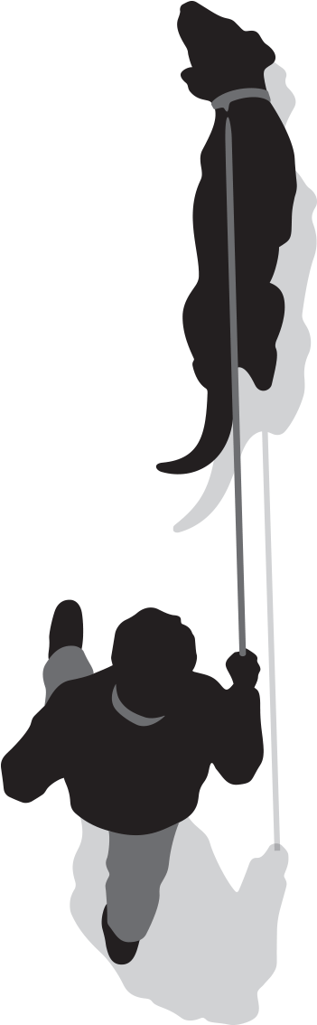 Man Walking A Dog Clipart (1200x1200), Png Download