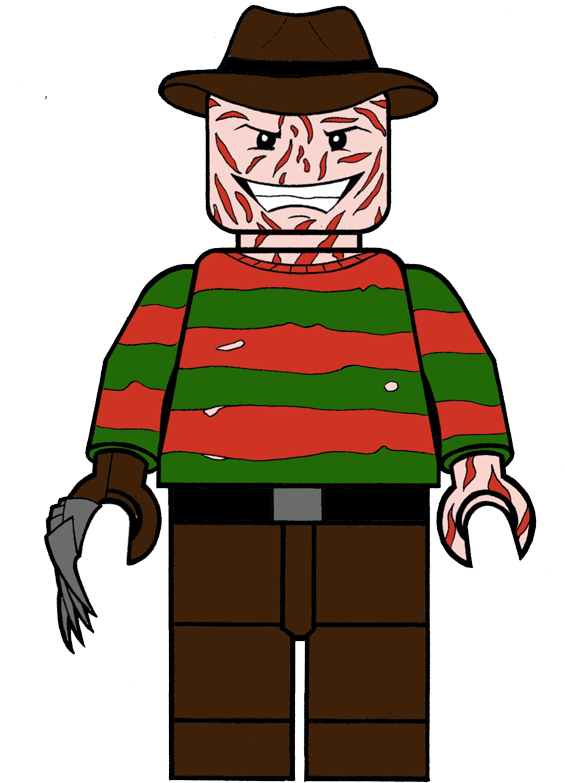 Freddy Lego Horror Icon By Kung Fu Eyebrow Clipart (565x783), Png Download