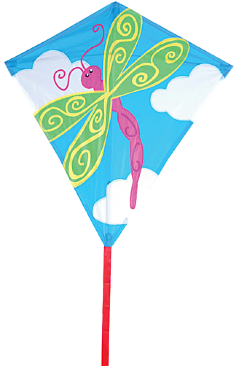 Dragonfly Diamond Kite Clipart (467x729), Png Download