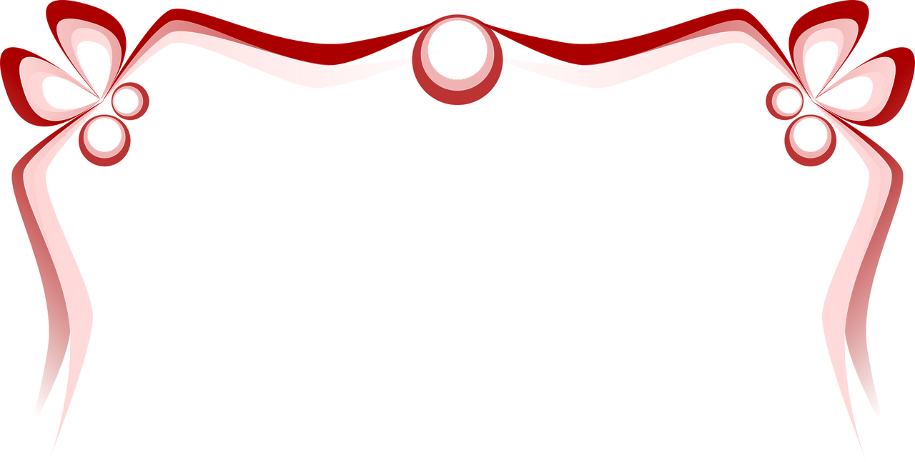 Ornament Red Decoration Clipart (1280x647), Png Download