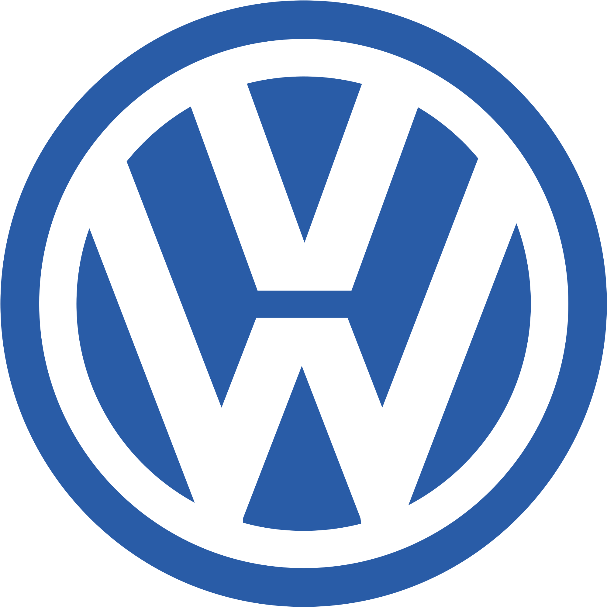 Volkswagen Logo Png Transparent Clipart (2400x2400), Png Download