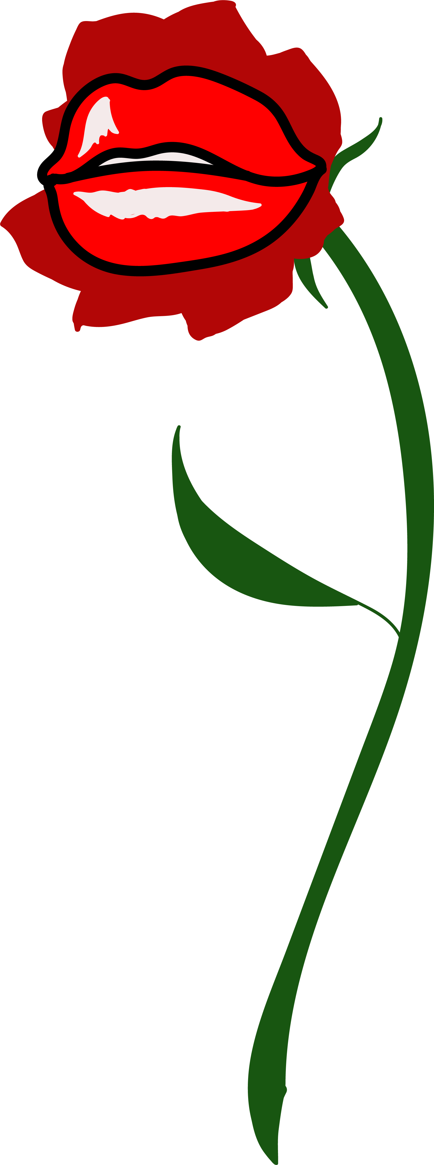 Kiss The Rose Clipart (1772x4757), Png Download