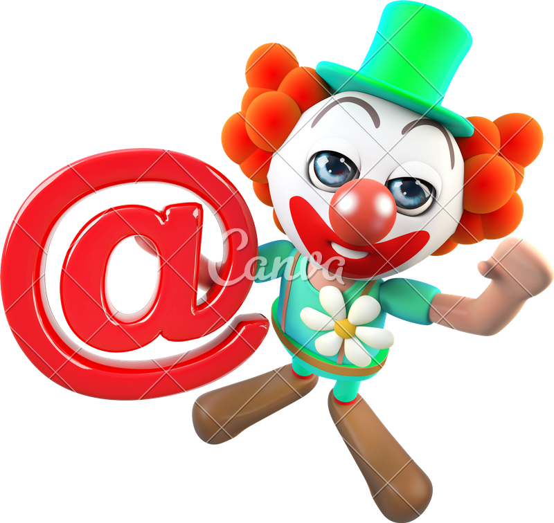 D Funny Clown Clipart (800x756), Png Download