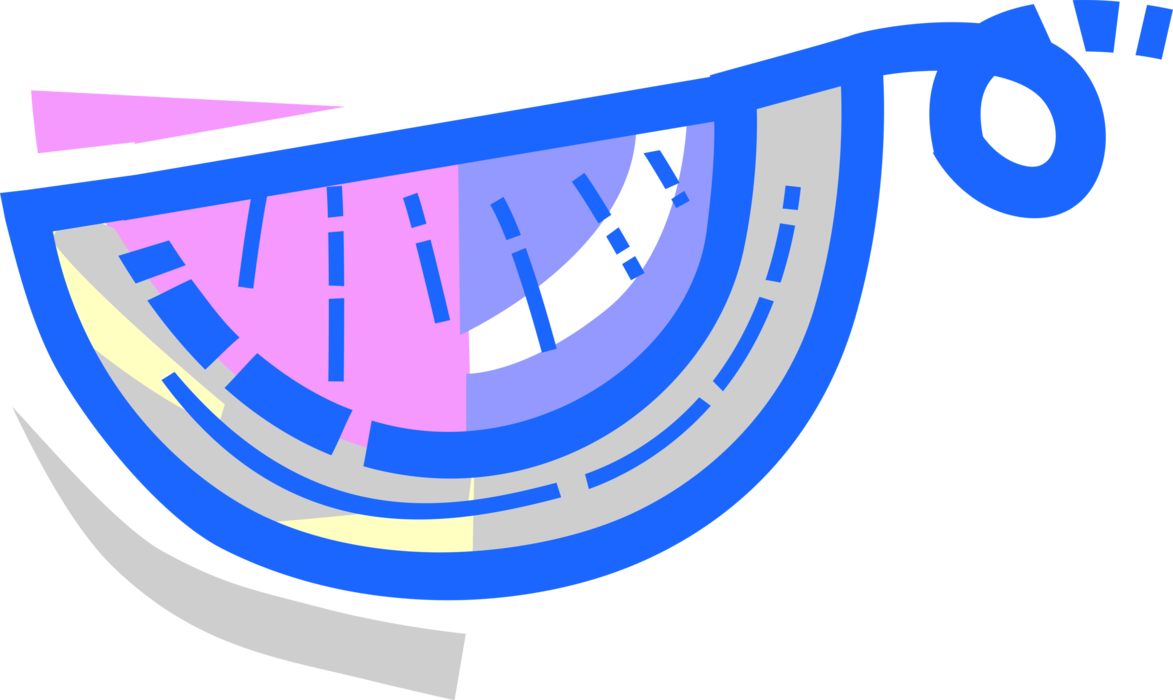 Vector Illustration Of Watermelon Fruit Melon Slice Clipart (1173x700), Png Download