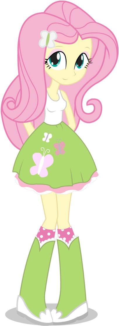 Fluttershy Equestria Girl By Negasun-d6d4zr3 Clipart (676x1183), Png Download