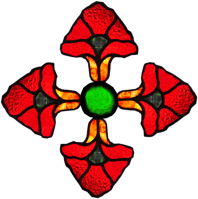 Pattern, Design, Stained Glass, Ornament Clipart (723x720), Png Download