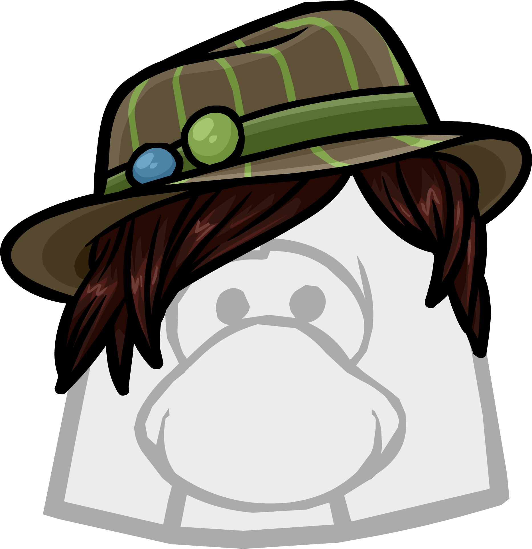 Brown Striped Fedora Clipart (1866x1925), Png Download