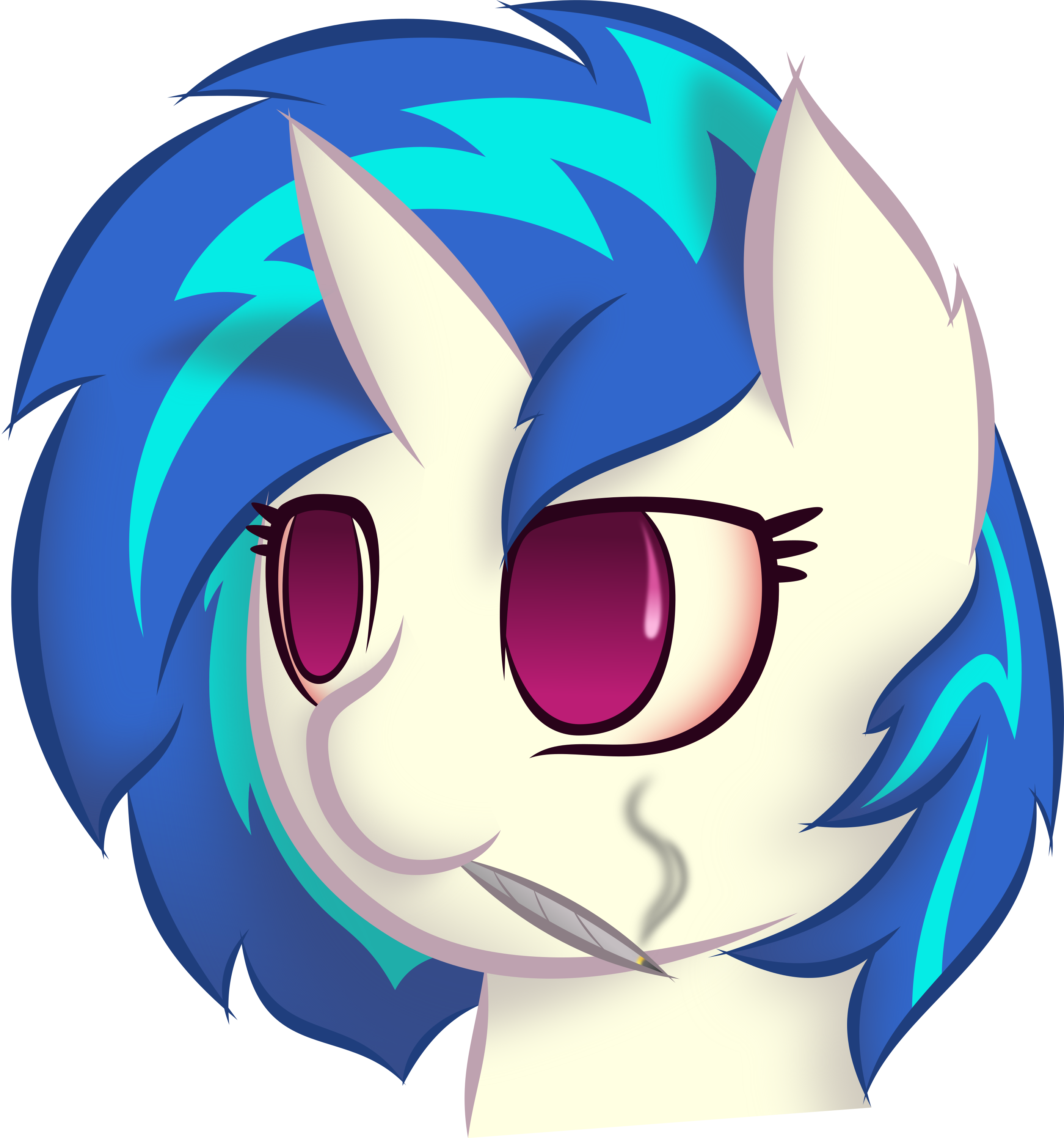 Scrapplejack, Bloodshot Eyes, Blunt, Dj Pon-3, Pony, Clipart (2806x3000), Png Download