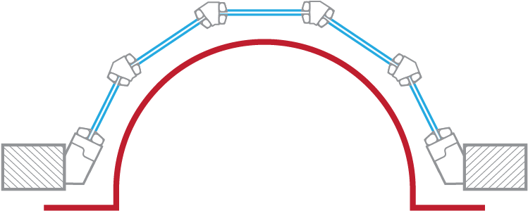 Continuous Curve With Return Bends Clipart (970x483), Png Download