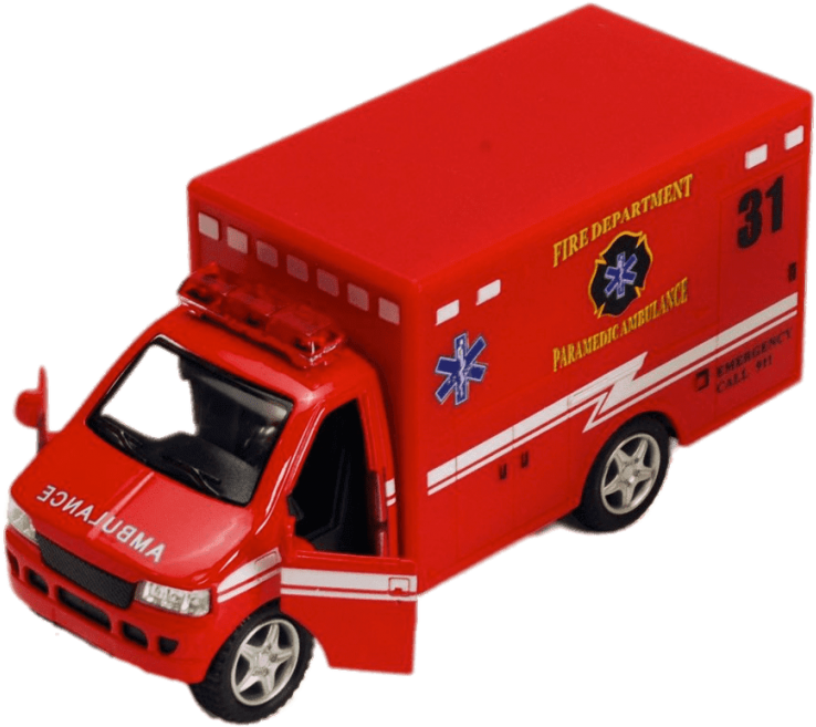 Free Png Download Red Ambulance Toy Png Images Background Clipart (850x739), Png Download