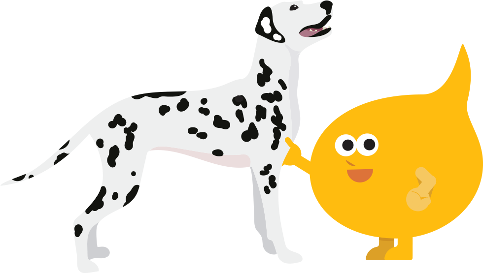 This Is A Sticker Of Bunceeman With A Dalmation Clipart (1000x641), Png Download