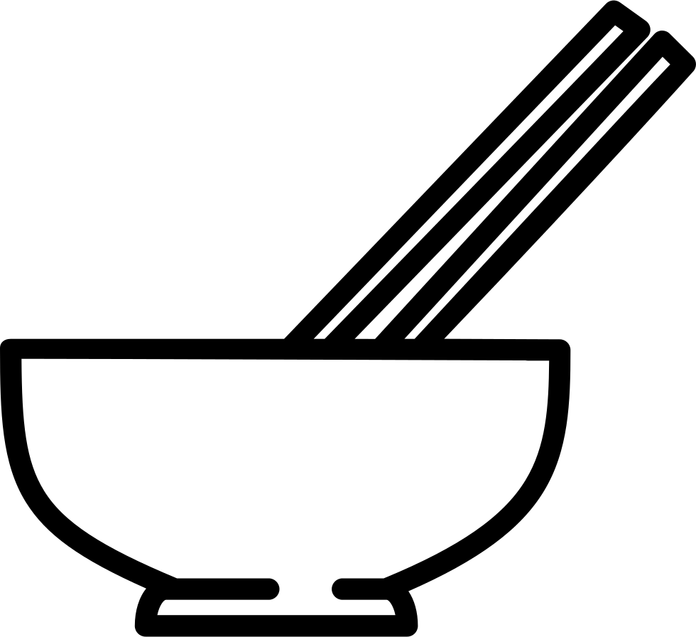 Bowl With Chopsticks Comments Clipart (980x896), Png Download