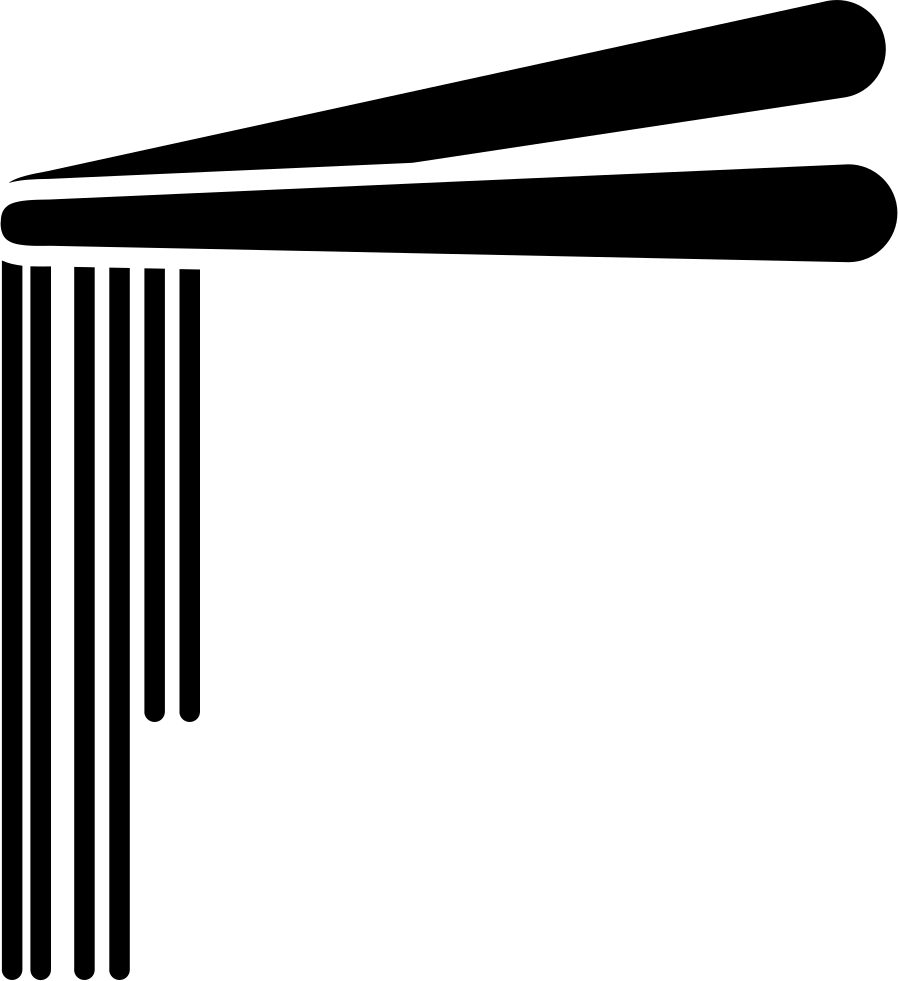 Chopsticks With Noodles Comments Clipart (898x981), Png Download