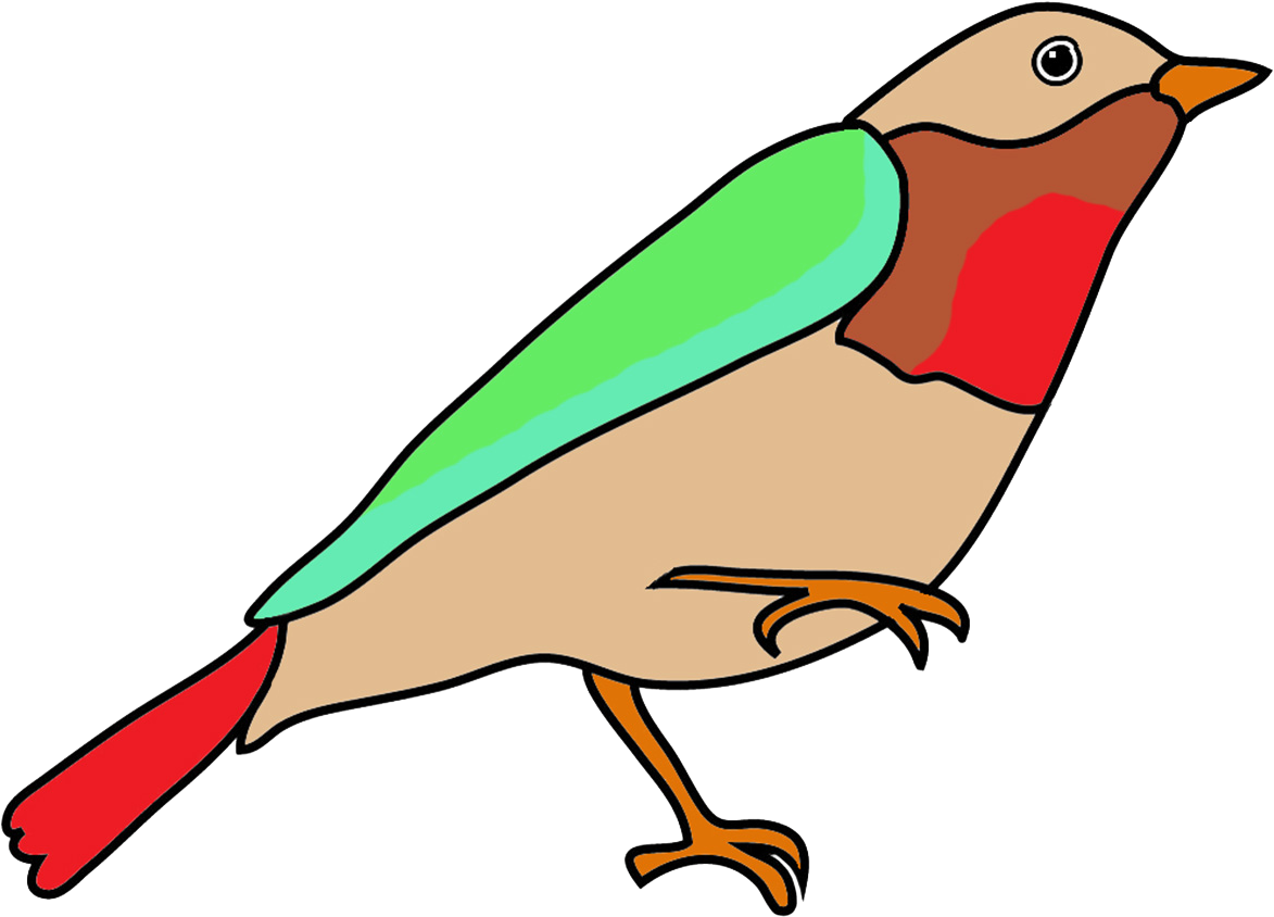 Dendroica Colored Fantasy Colors, Fantasy Colored Bird Clipart (1181x852), Png Download